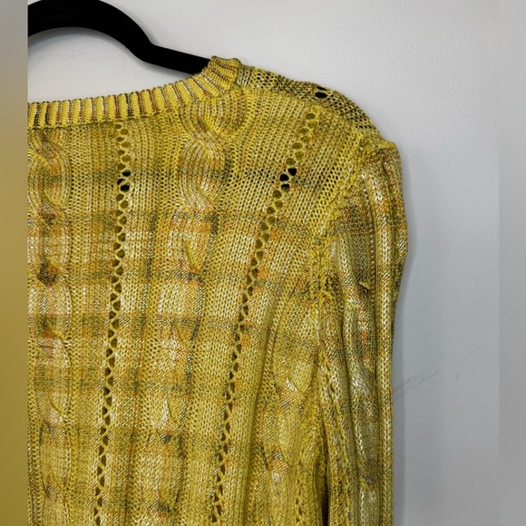 Zara Yellow Crew Neck Sweater with Textured Knit - Picture 17 of 17